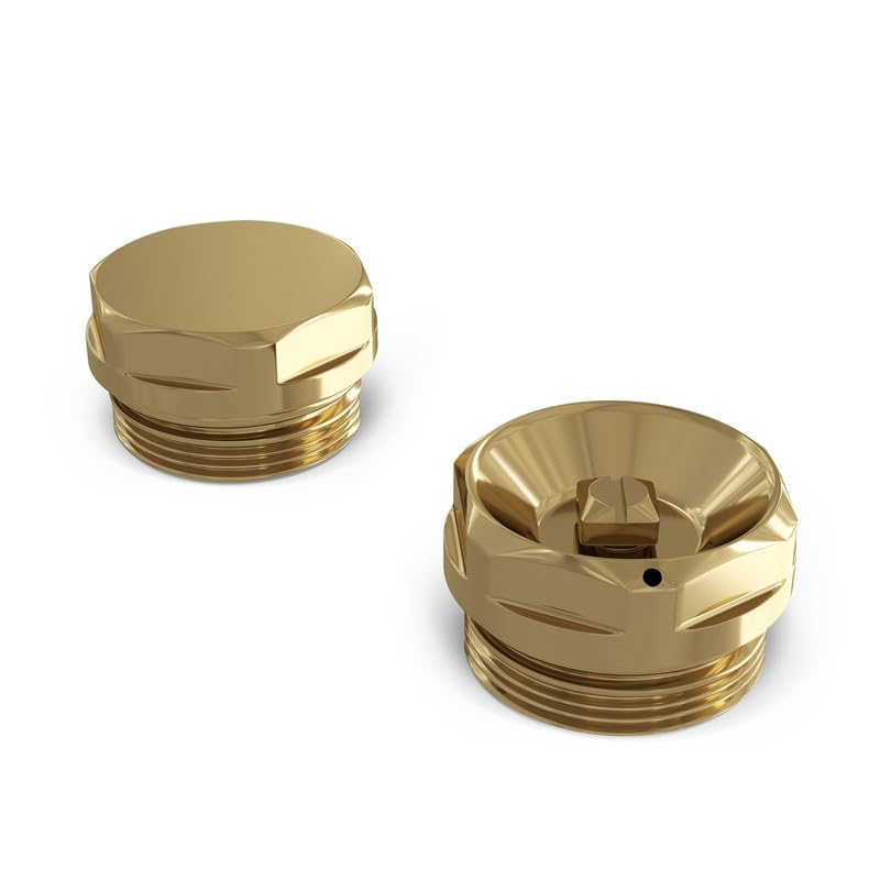 UK RADIATORS - Talus Radiator Bleed Valve Blanking Plug - Efficient Heating Solution - Easy Installation - (Polished Brass)