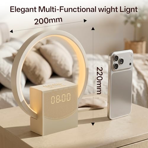 Réveil lumineux intelligent tactile : design moderne et aide au sommeil