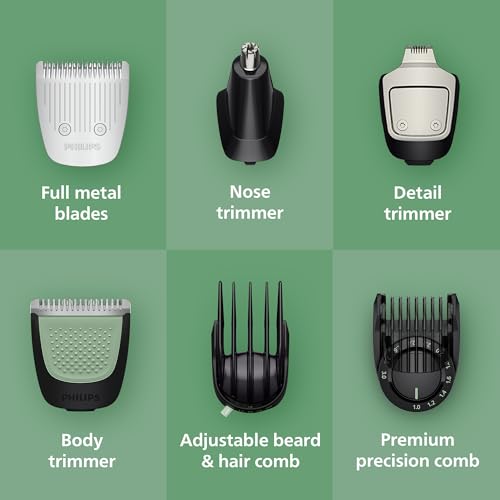 Philips Multigroom 7000 Series All-In-One 16-Piece Trimmer - Shaver And Clipper For Face, Head & Body, Self-Sharpening Full Metal Blades, 21 Length Settings (0.5-16 Mm), Model MG7931/15 - 4