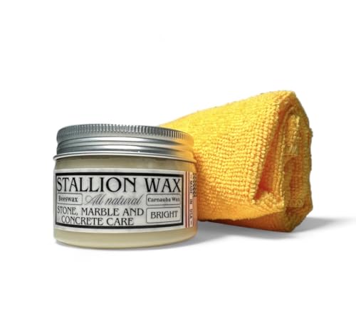 Granite Waterproofing Cleaner Wax – Protects & Waterproofs Light Stone Surfaces into a Radiant stain proof Finish - Instantly seal Marble, Quartz, & Soapstone – Luxury Countertop Shine – Made in USA