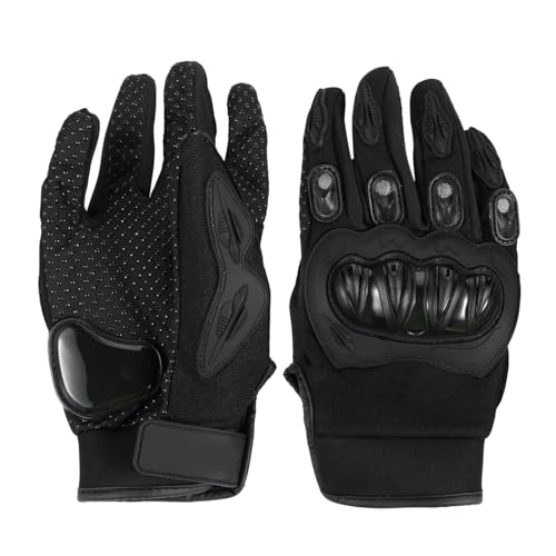 VANZACK 1Pair Full Finger Cycling Gloves for Men Breathable Skid Outdoor Sports Gloves Windproof Design for Comfort and Grip for Riding and Biking Black