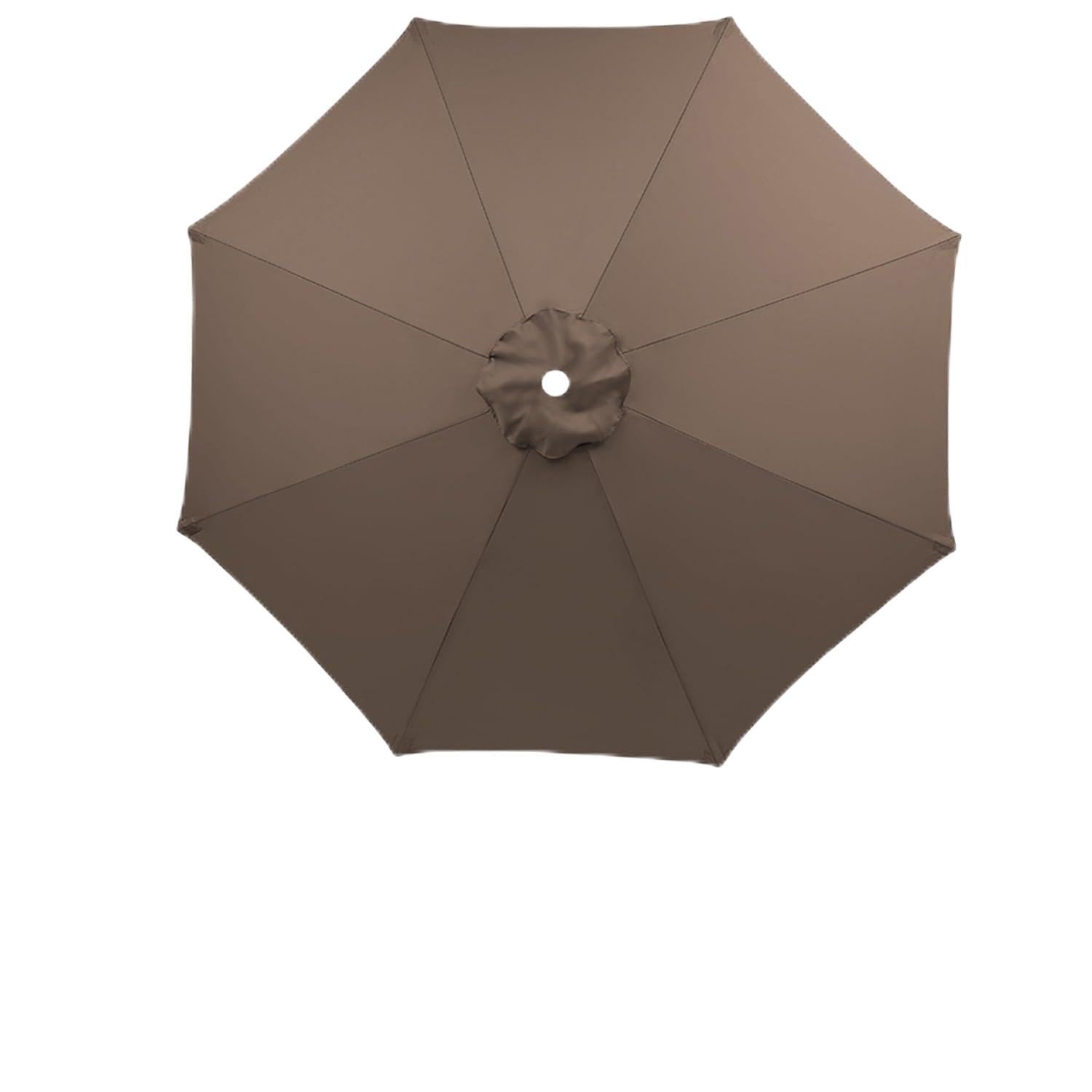 UYTOIZ 9ft/9.8ft Patio Parasol Canopy,Fade Resistant Beach Umbrella Replacement Cloth 8 Arms,Standard&Cantilever Polyester Fabric Replacement Umbrella Cover For Garden UV50+(Coffee,3.0m/9.8ft)
