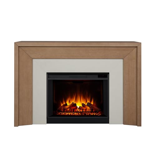 Real Flame Brooks 64” Grand Electric Fireplace with Mantel for