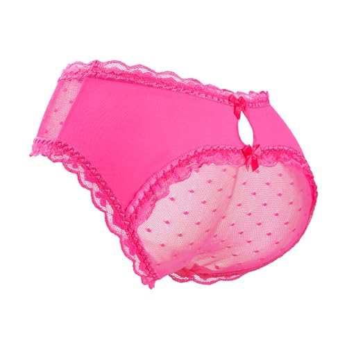 Littleforbig Unisex Hipster Lace Briefs Cheeky Sissy Panties Mesh Shaping Briefs for Crossdressers4