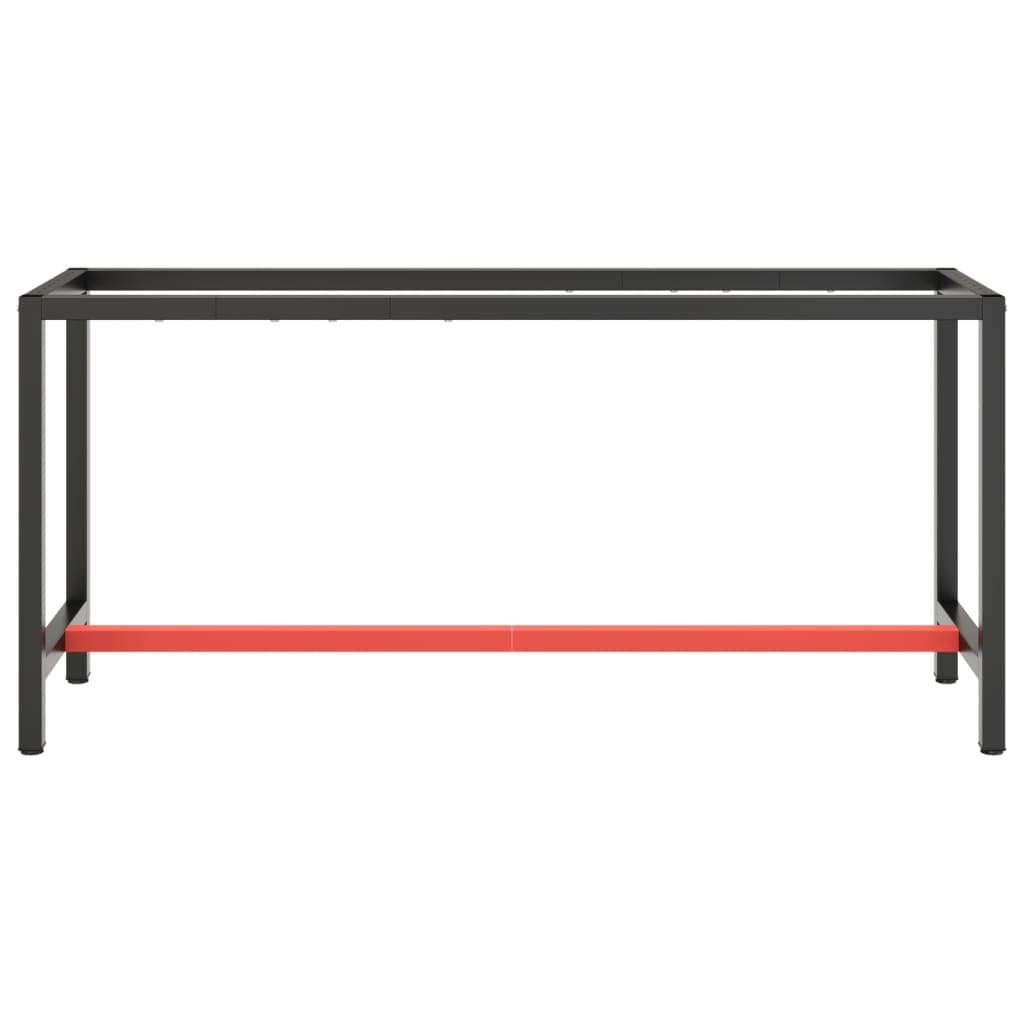 Generic Banco da Lavoro con Struttura in Metallo Banco da Lavoro neros e Rosso per Officina Garage (80 X 57 X 79 cm) (170×50×79 cm)