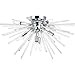 Maxim 28660CLPC Polaris Glass Rods Sputnik Flush Mount Ceiling Lighting, 8-Light 480 Total Watts, 14" H x 25" W, Polished Chrome