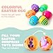 JOYIN 50 Pcs Plastic Printed Bright Easter Eggs 2.3