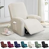 YushengTai Funda Sillon Relax Reclinable, Elástica 4 Piezas para Sofá Reclinable con Bolsillos Laterales Extraíble