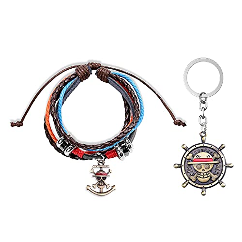 G-Ahora Anime One Piece Bracelet One Piece Trafalgar Law Keychain Luffy Skeleton Straw Jewelry Chopper Bracelet One Piece Fans Gifts(Skeleton) #TOP21