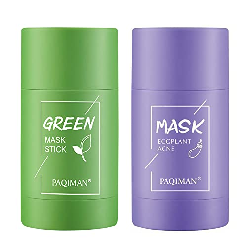 Mascarilla Limpiadora Barra de té Verde/Berenjena, 2 Palos Green Tea/Berenjena Mask Stick, Mascarilla Limpiadora de té Verde, Limpieza Profunda, EliminacióN de Espinillas, Suave y No Irritante Cover
