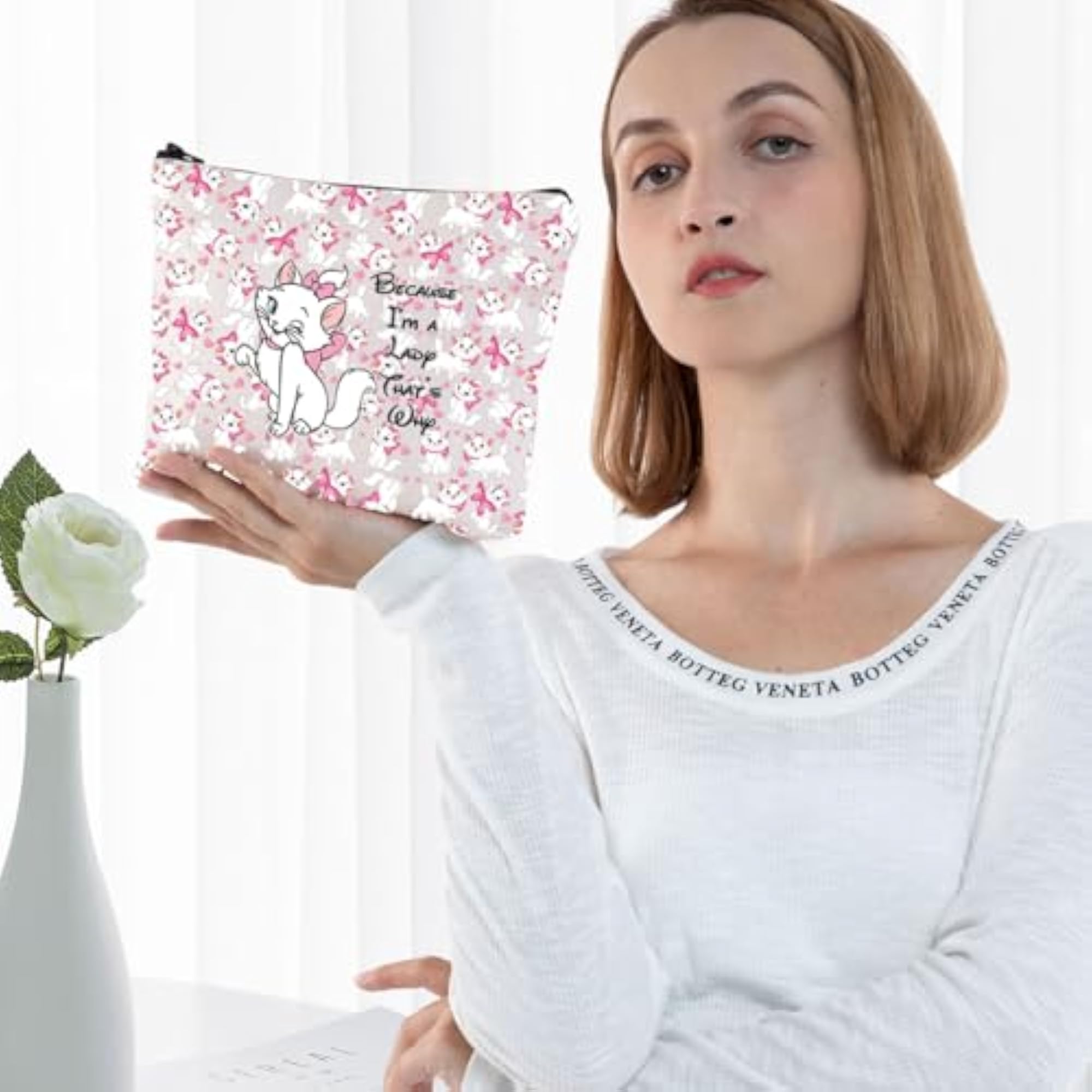 Cartoon Cat Makeup Cosmetic Bag, Gift for Cat Lovers