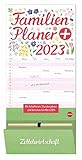  Familienplaner plus Tasche 2023 - Wandkalender inklusive Stift und Tasche zur Aufbewahrung, Schulferien, 2 Stundenplänen, 3-Monats-Ausblick Januar-März 2024 - 21 x 45 cm