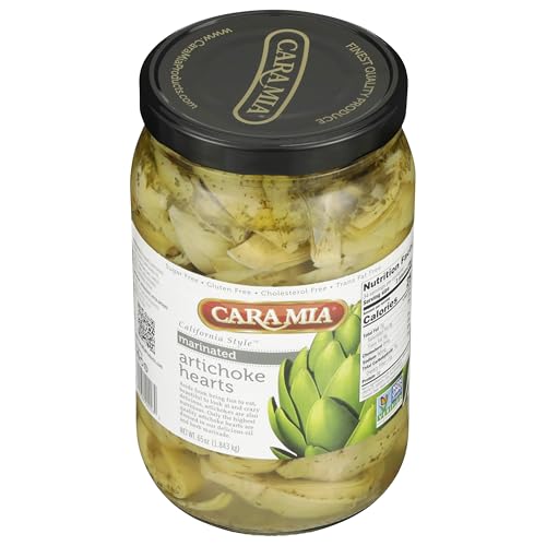 CARA MIA | Marinated Artichoke Hearts | 65 Oz | 100% Natural | Ideal for Salads and Appetizers