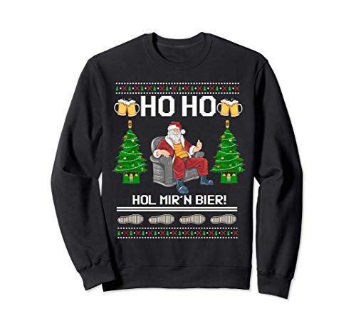 Ho ho Hol mir mal ein Bier Weihnachten Alkohol spruch Herren Sweatshirt