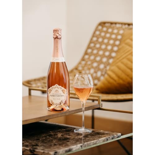 ALFRED GRATIEN Champagne Brut Rosé (1 x 0,75 l) – Französischer-Champagner – Aus Grand Cru-Lagen – Gereift in Eichenfässern – Zartes mit Aromen roter Früchte und floralen Noten