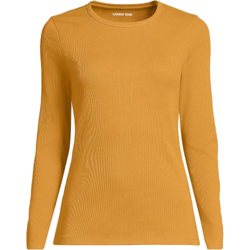Image of Lands' End Women's Cotton Rib Knit T-Shirt