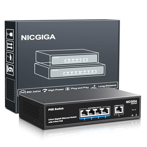 Switch Poe 4 Puertos Marca NICGIGA
