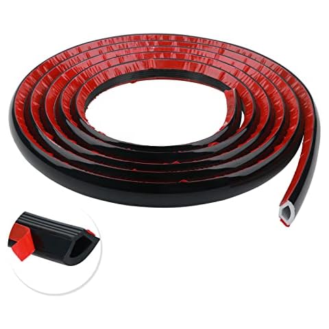 Jaspond PVC Quadrant Trim, 5M Flexible Quarter Round Molding Trim Self Adhesive, Tile Edging Trim, Peel and Stick Wall Moulding Trim for Floor, Backsplash, Tile Edge and Corner Decor (Black 5M) Cover
