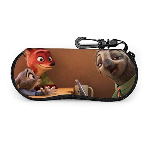 Preisvergleich Produktbild Die Zooto-pia Premium Unisex Brillenetui Tragbare Reise-Reißverschluss-Sonnenbrillenbox mit Reißverschluss und robustem Karabinerhaken