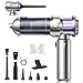 Aspirateur à Main, 25000Pa Aspirateur sans Fil avec Vidage Automatique 1 Touche, 4 en 1 Mini Aspirateur Voiture avec Moteur sans Balai, 3 Niveaux pour Poils d'Animaux, Voiture et Ménage, Argent