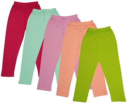Image of indi weaves Girls Super Soft Cotton Solid Capri Pants Pack of 2