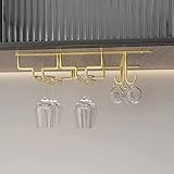 Estante Invertido para Copas De Vino Bajo Mueble, Organizador De Copas De Alta Gama para El Hogar, Colgador De Tazas, Expositor Decorativo para Bar Y Cocina, Negro, 44 X,Gold-44x22.5cm