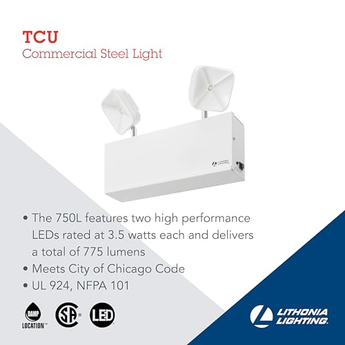 Lithonia Lighting TCU Commercial Steel 750 Lumens Emergency Lighting Unit (Pack of 1) by Lithonia Lighting - Image 4