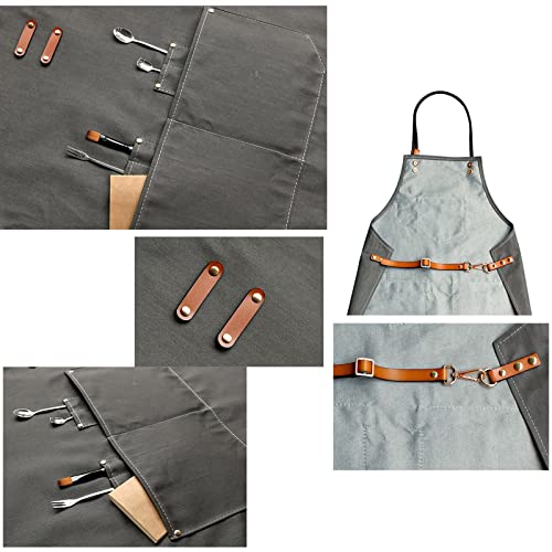 Kowboje fartuch dla mężczyzn grill Denim fartuch szefa kuchni Fartuch Barista kobiety bez rękawów z kieszeniami paski dla artystów gotowania