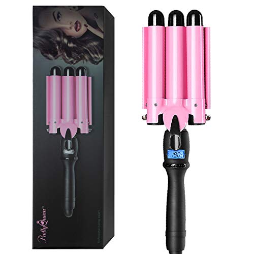 Triple Barrel Curling Iron 3 Barrel Pink Crimper Wave Iron Beach Waver Hot