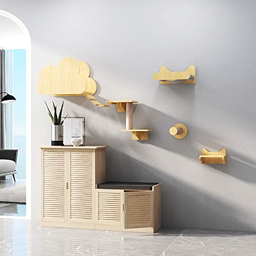 Kathson Wandbett Für Katzen - Kletterregal Mit Hängematte Für Ecken