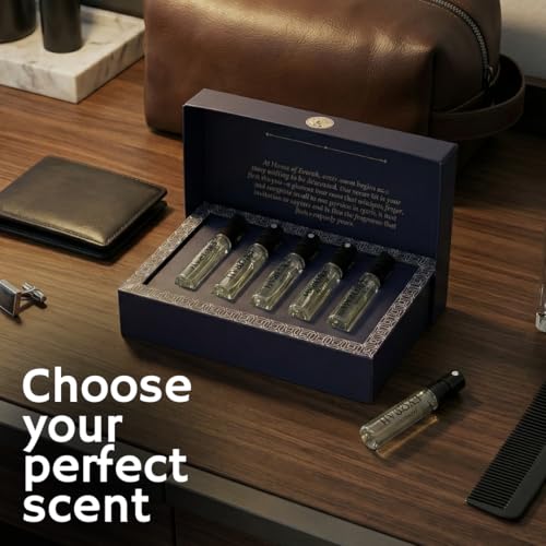 Image of House Of Evorah Men's Fragrance Tester Set (5 X 2 ml) - Woody, Musky & Spicy Scents | Perfume For Man | Perfume For Men