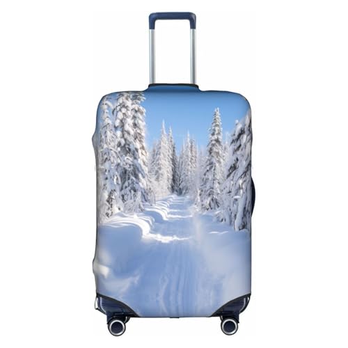 Beautiful Snowscape Suitcase Covers, Luggage Protectors Fits Four Sizes Suitcase For Travel