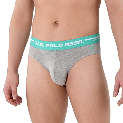 Image of U.S. Polo Assn. Men Logo Waistband Cotton Stretch IYAH Briefs - Pack of 2