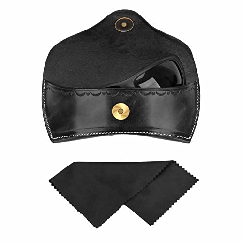 Tourbon Vintage Leather Eyeglass Case Reading Glasses Protector Pouch For Women Men #TOP4