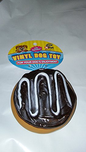 Votoy Vinyl Tiny Tails Dog Toy Doughnut Iced With Sprinkles Assorted