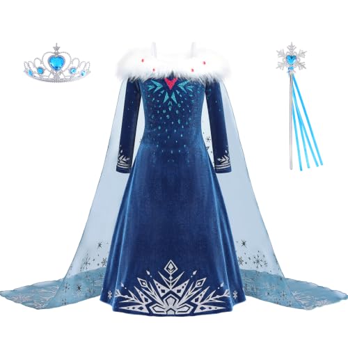 Snow Queen Winter Princess Dress Costume for Girls