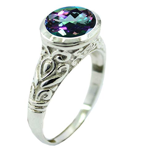 Bague en argent 925 de pierres naturelles taille 47 pour sublimer vos tenues de soirée