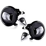 HECASA LED Fog Lights Compatible with 2007-2019 Chevy Avalanche Suburban Tahoe GMC Yukon Acadia Canyon Pontiac G8 G6 Ford Mustang Explorer Escape Hybrid, Pair Fog Lamps Clear Lens