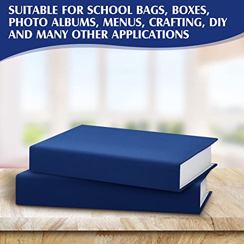 Lincia Book Cloth For Book Binding 40 X 16 In Fabric Surface And Paper Backed Bookcover Archival European Durable Strong Bookbinding Supplies Cover Your Books Album Scrapbooking Craft Diy (Dark Blue) #TOP6