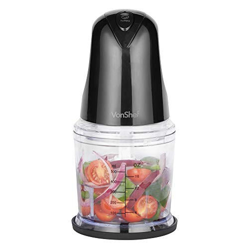 VonShef Mini Chopper 500ml – Electric Food Chopper, Small Food Processor, Vegetable Cutter, Mixer...