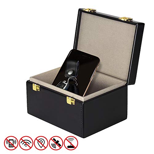 ONEVER Faraday Box, Signal Blocker Box for Car Keys Fob Phones Cards, Call & RFID Signal Blocking Case Car Key Safe Box, Key Fob Storage Box Anti-Theft Keyless Faraday Signal Blocker