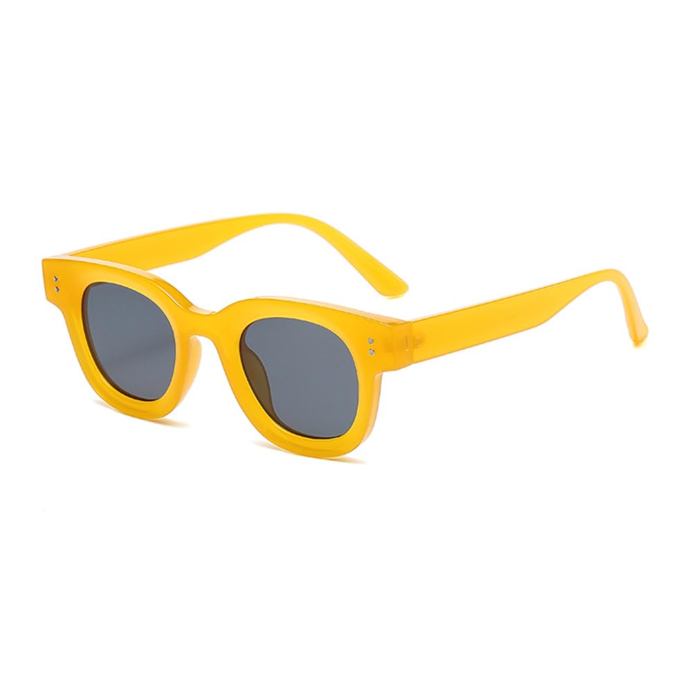 Modische Retro-Sonnenbrille aus Seeglas mit elliptischem Rahmen, verdickter Kleiner Rahmen, minimalistische Sonnenbrille