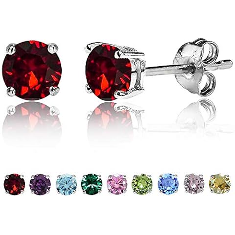 BQFIFE Small Stud Earrings for Women Sterling Silver 4mm Hypoallergenic Cover