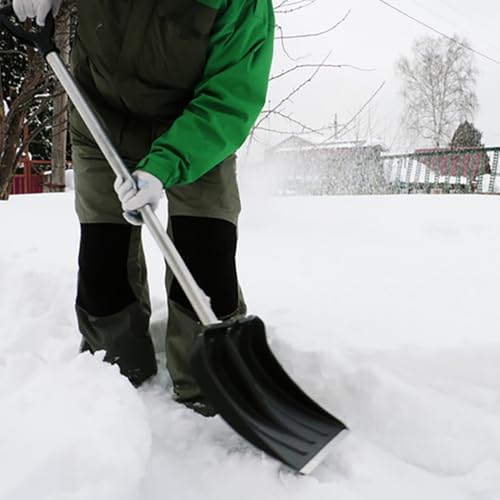 Heavy Duty Portable Snow Shovel with D-Ring Handle Large Capacity Durable Aluminum Compact Plastic Ideal for Garden Car Camping and Outdoor Activities