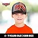 Disney boys Toddler Hat for Boyâ€™s Ages 2-7, Lightning Mcqueen Kids Cap, Washed Sunhat Baseball Cap, Black Red, 4-7 Years US