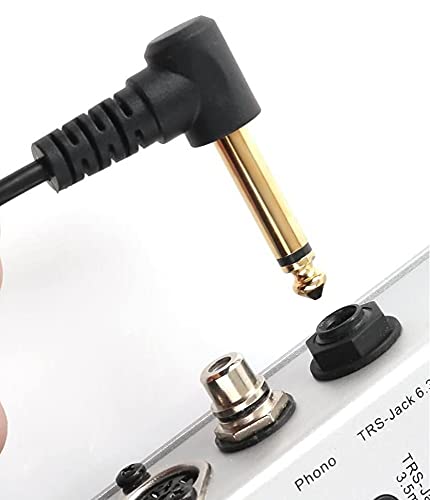 QIANRENON TRS 6.35mm to 2 TS 6.35mm Y Splitter Adapter cable TRS 1/4 Female to 2 Right Angle TS 1/4 stereo breakout cable - Image 5