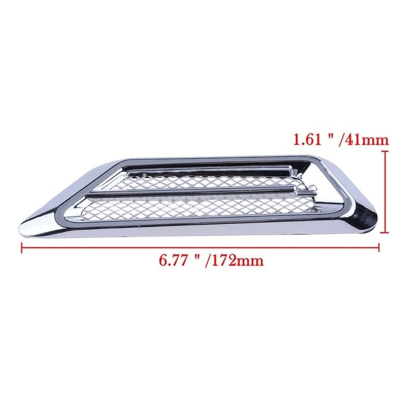 Guardabarros con forma branquia tiburón y alerón decorativo para coche rojo 3