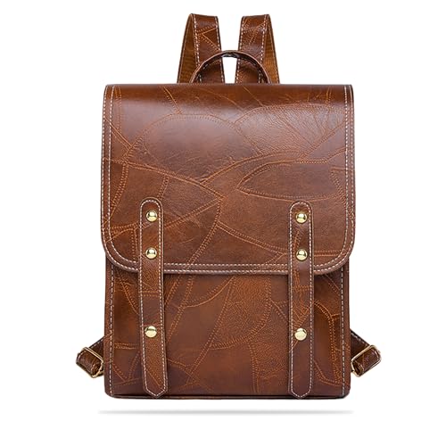 Image of Kraptick Stylish Casual Backpack | PU Leather Laptop Bag for Office, College & Travel | Lightweight & Spacious Daypack | Fits 13.3 inches Laptop | Fashionable & Durable Backpack for Women