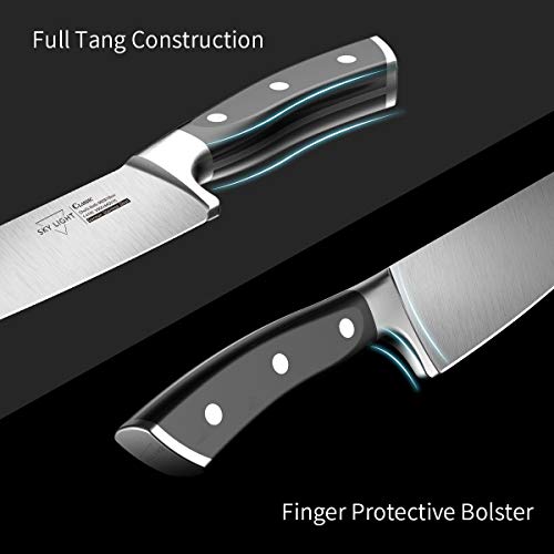 SKY LIGHT Chef Knife, 6 inch Pro Kitchen Knife Ultra Sharp Chef's Knife German High Carbon Stainless Steel Chef Cooking Knives with Ergonomic Handle