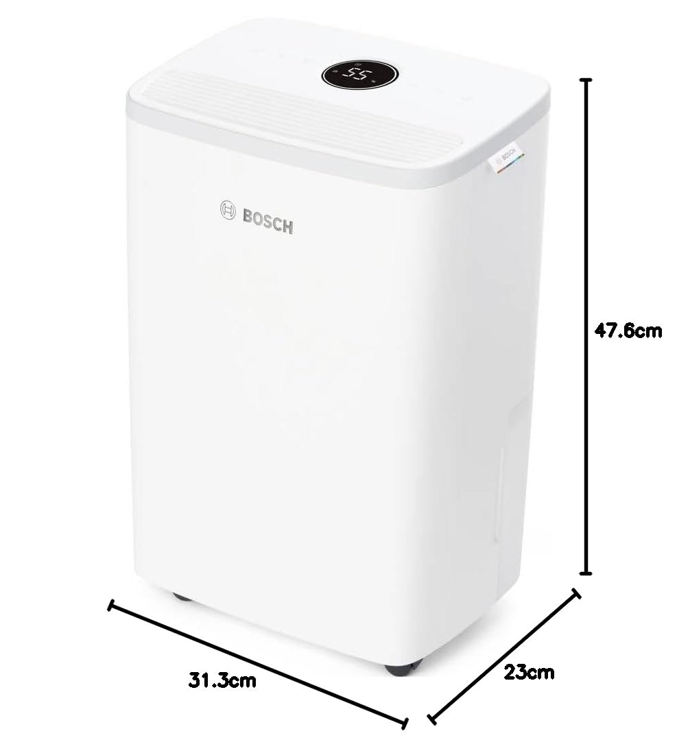 Bosch Dry 2000 - Déshumidificateur - Facile. Efficace. Silencieux. Pour la maison et la chambre - Pour jusqu'à 24 m² - Séchage rapide du linge